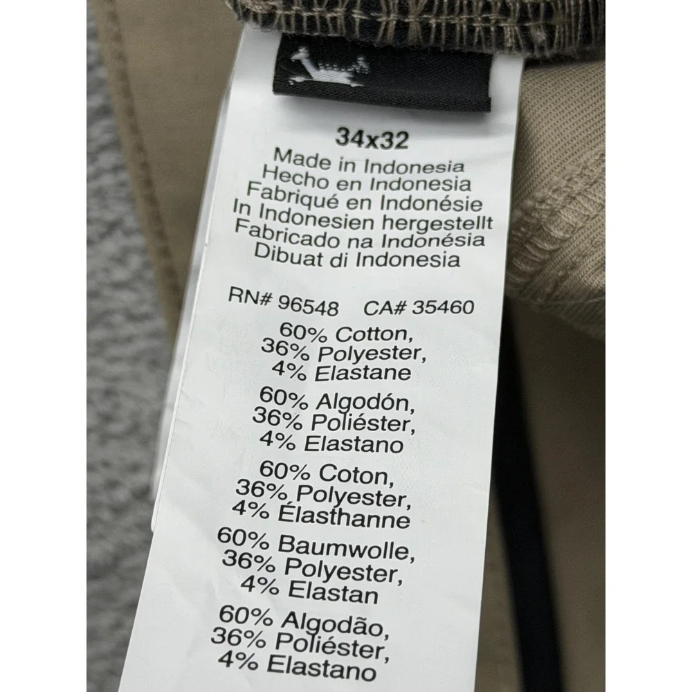 Oakley Pants Mens Measured 36x33 Beige Chino Slim Fit Canvas‎ Pockets Straight